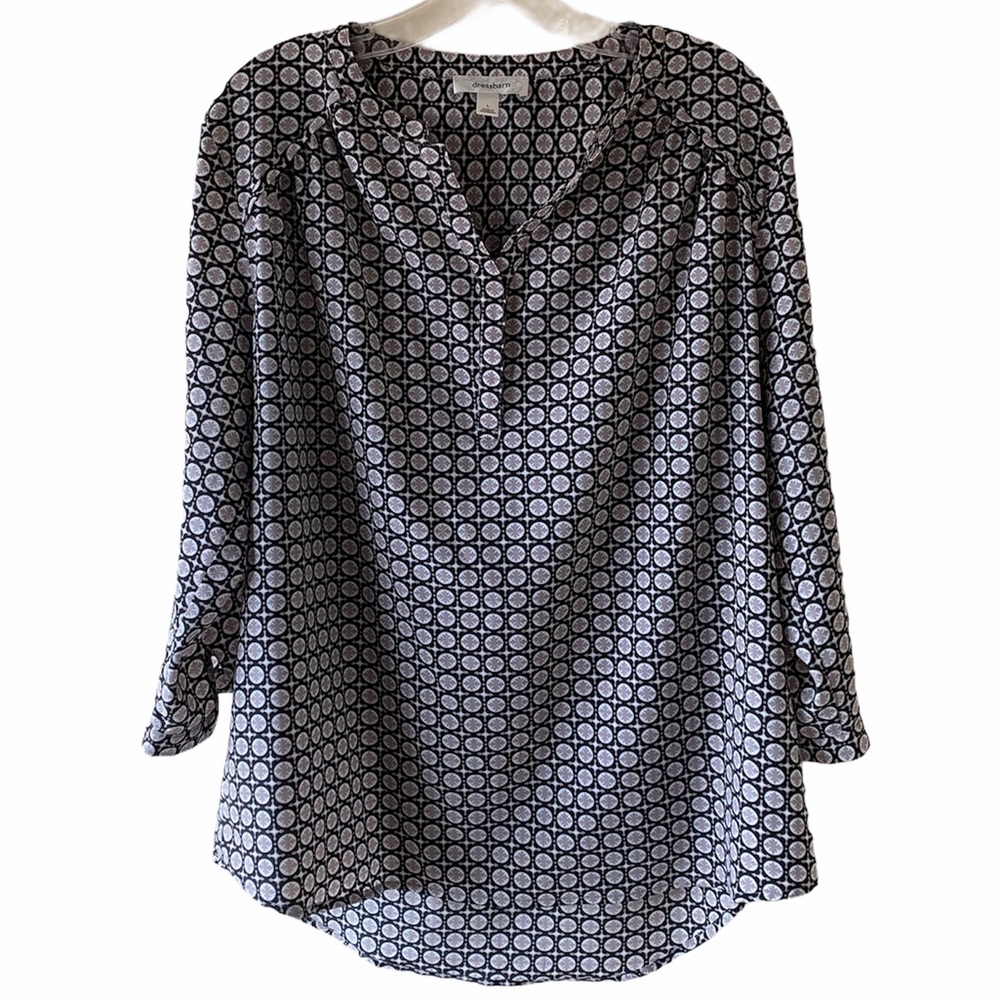 dressbarn | Medallion V-Neck Blouse | L